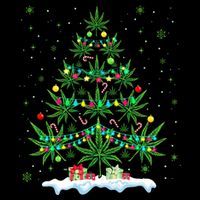Cannabis Christmas Tree Xmas Funny Smoking Weed Marijuana 16 in Basic Backpack