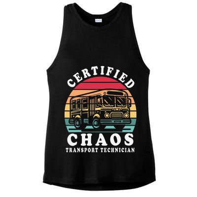 Certified Chaos Transport Technician Funny Driver School Ladies PosiCharge Tri-Blend Wicking Tank