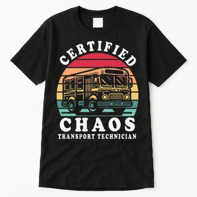 Certified Chaos Transport Technician Funny Driver School Tall T-Shirt