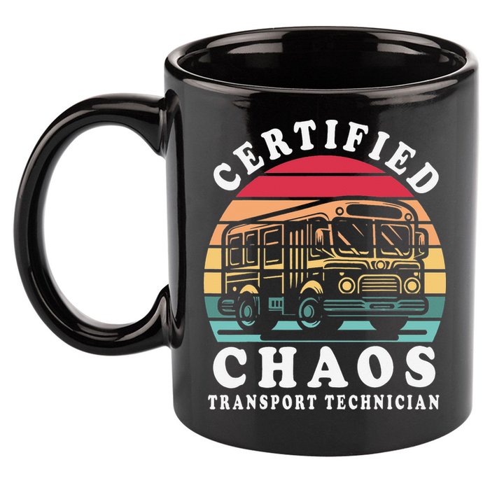 Certified Chaos Transport Technician Funny Driver School 11oz C Handle Ceramic Mug