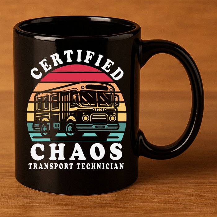 Certified Chaos Transport Technician Funny Driver School 11oz C Handle Ceramic Mug