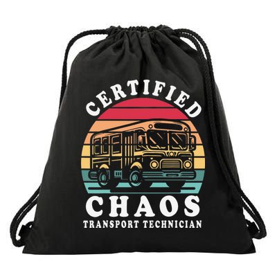 Certified Chaos Transport Technician Funny Driver School Drawstring Bag