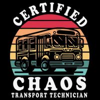 Certified Chaos Transport Technician Funny Driver School 16 in Basic Backpack