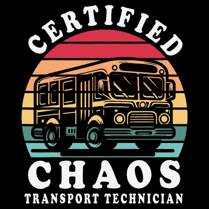 Certified Chaos Transport Technician Funny Driver School 16 in Basic Backpack