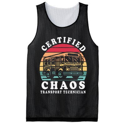 Certified Chaos Transport Technician Funny Driver School Mesh Reversible Basketball Jersey Tank
