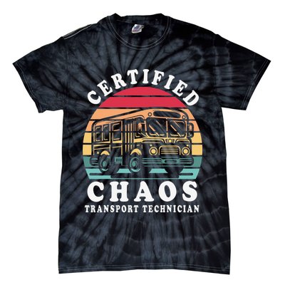 Certified Chaos Transport Technician Funny Driver School Tie-Dye T-Shirt