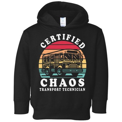 Certified Chaos Transport Technician Funny Driver School Toddler Hoodie