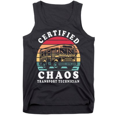 Certified Chaos Transport Technician Funny Driver School Tank Top