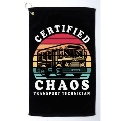 Certified Chaos Transport Technician Funny Driver School Golf Towel