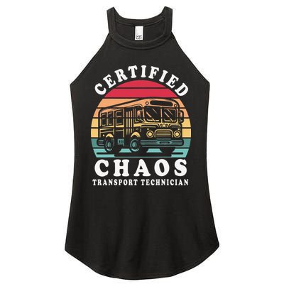 Certified Chaos Transport Technician Funny Driver School Women's Perfect Tri Rocker Tank