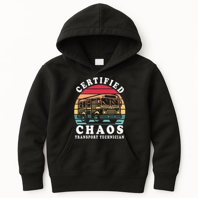 Certified Chaos Transport Technician Funny Driver School Kids Hoodie