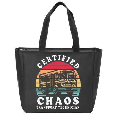 Certified Chaos Transport Technician Funny Driver School Zip Tote Bag