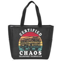 Certified Chaos Transport Technician Funny Driver School Zip Tote Bag