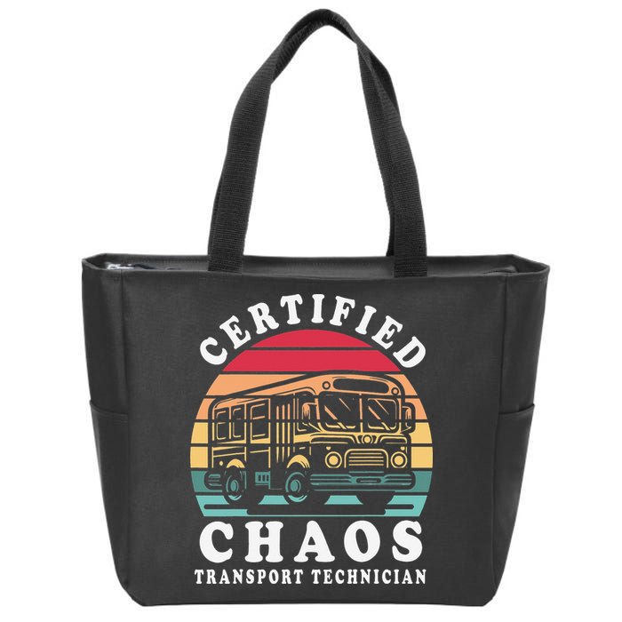Certified Chaos Transport Technician Funny Driver School Zip Tote Bag