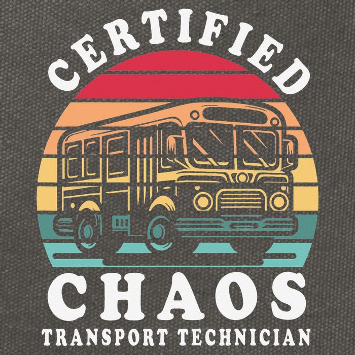Certified Chaos Transport Technician Funny Driver School Cotton Canvas Backpack