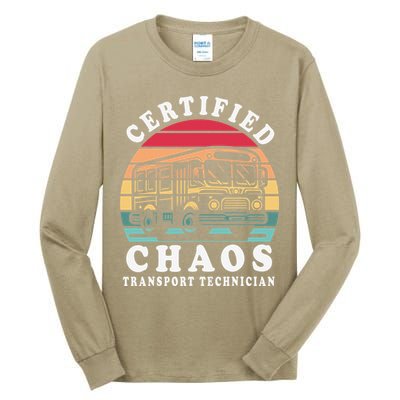 Certified Chaos Transport Technician Funny Driver School Tall Long Sleeve T-Shirt