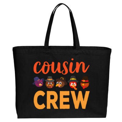 Cousins Crew Thanksgiving Gift Gift Cotton Canvas Jumbo Tote