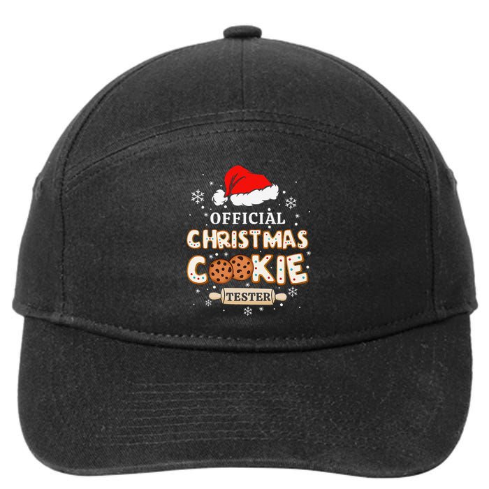 Christmas Cookie Tester Taster Baking Crew Gift 7-Panel Snapback Hat