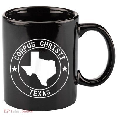 Corpus Christi Texas Lone Star State Gulf Of Mexico Beach 11oz C Handle Ceramic Mug