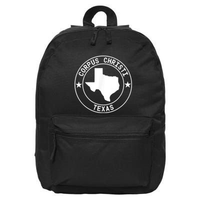 Corpus Christi Texas Lone Star State Gulf Of Mexico Beach 16 in Basic Backpack