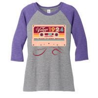 Cute Cassette Tape Limited Edition Vintage 1924 100 Years Of Being Awesome Women's Tri-Blend 3/4-Sleeve Raglan Shirt