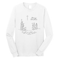 Christmas Christian Unto You Is Born A Savior Long Sleeve Shirt