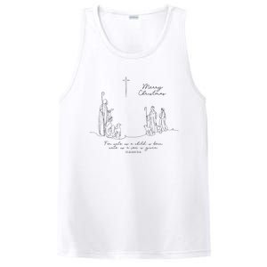 Christmas Christian Unto You Is Born A Savior PosiCharge Competitor Tank