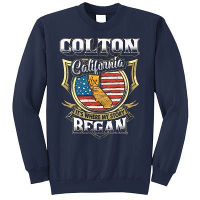 Colton California Usa Flag 4th Of July Sweatshirt