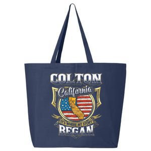 Colton California Usa Flag 4th Of July 25L Jumbo Tote