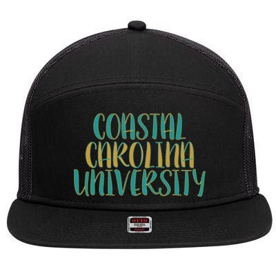 Coastal Carolina University 7 Panel Mesh Trucker Snapback Hat