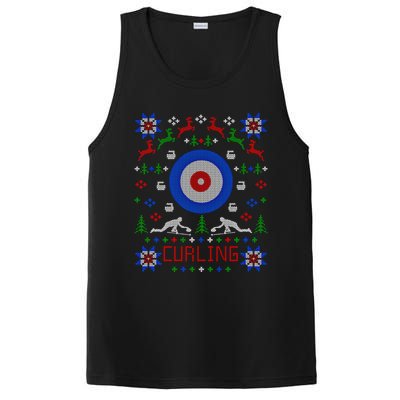 Curling Christmas Ugly Christmas Sweater Party Gift PosiCharge Competitor Tank