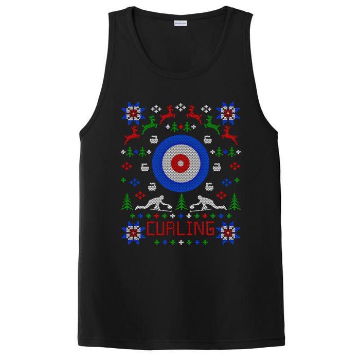 Curling Christmas Ugly Christmas Sweater Party Gift PosiCharge Competitor Tank