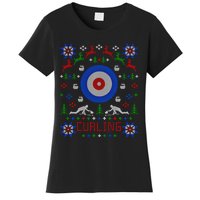 Curling Christmas Ugly Christmas Sweater Party Gift Women's T-Shirt