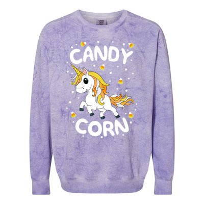 Candy Corn Unicorn Halloween Halloween Boonicorn School Cool Gift Colorblast Crewneck Sweatshirt