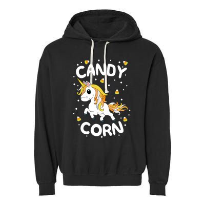 Candy Corn Unicorn Halloween Halloween Boonicorn School Cool Gift Garment-Dyed Fleece Hoodie