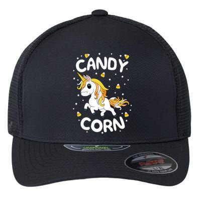 Candy Corn Unicorn Halloween Halloween Boonicorn School Cool Gift Flexfit Unipanel Trucker Cap