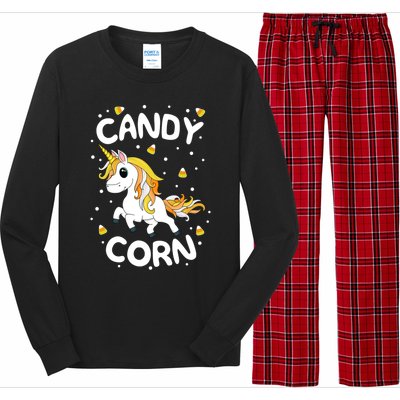 Candy Corn Unicorn Halloween Halloween Boonicorn School Cool Gift Long Sleeve Pajama Set