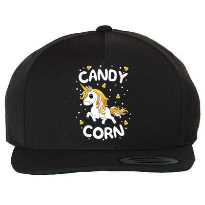 Candy Corn Unicorn Halloween Halloween Boonicorn School Cool Gift Wool Snapback Cap