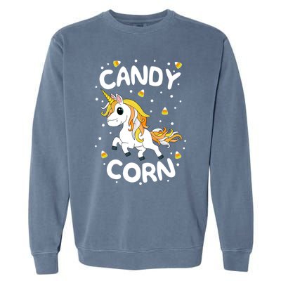 Candy Corn Unicorn Halloween Halloween Boonicorn School Cool Gift Garment-Dyed Sweatshirt