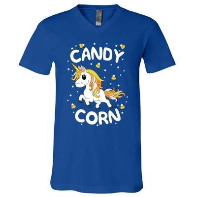 Candy Corn Unicorn Halloween Halloween Boonicorn School Cool Gift V-Neck T-Shirt