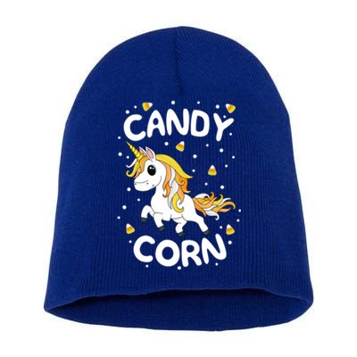 Candy Corn Unicorn Halloween Halloween Boonicorn School Cool Gift Short Acrylic Beanie