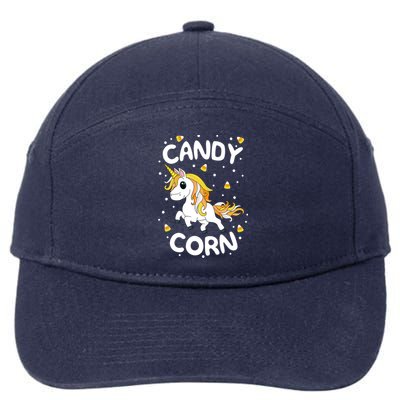 Candy Corn Unicorn Halloween Halloween Boonicorn School Cool Gift 7-Panel Snapback Hat