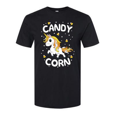 Candy Corn Unicorn Halloween Halloween Boonicorn School Cool Gift Softstyle CVC T-Shirt