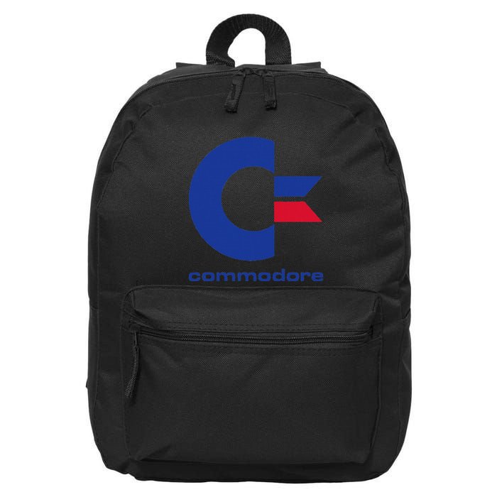 Commodore C64 Uppercase Letter Blue Red & Commodore 16 in Basic Backpack