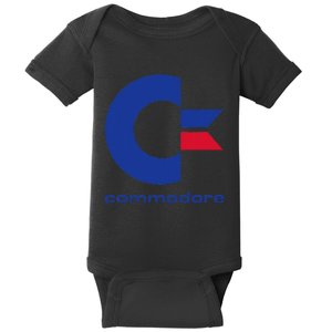 Commodore C64 Uppercase Letter Blue Red & Commodore Baby Bodysuit