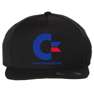 Commodore C64 Uppercase Letter Blue Red & Commodore Wool Snapback Cap