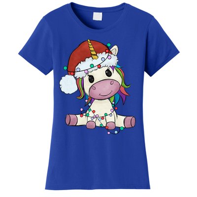 Cute Christmas Unicorn Gift Girls Who Love Unicorns Xmas Gift Women's T-Shirt