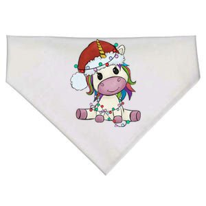 Cute Christmas Unicorn Gift Girls Who Love Unicorns Xmas Gift USA-Made Doggie Bandana