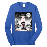 Cowboy Cat Ufo Meme Funny Cat Ufos ValentineS Day Cat Lover Long Sleeve Shirt