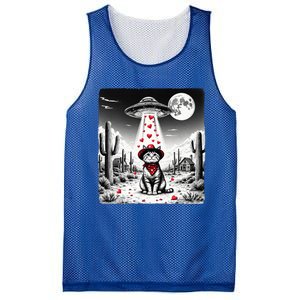 Cowboy Cat Ufo Meme Funny Cat Ufos ValentineS Day Cat Lover Mesh Reversible Basketball Jersey Tank